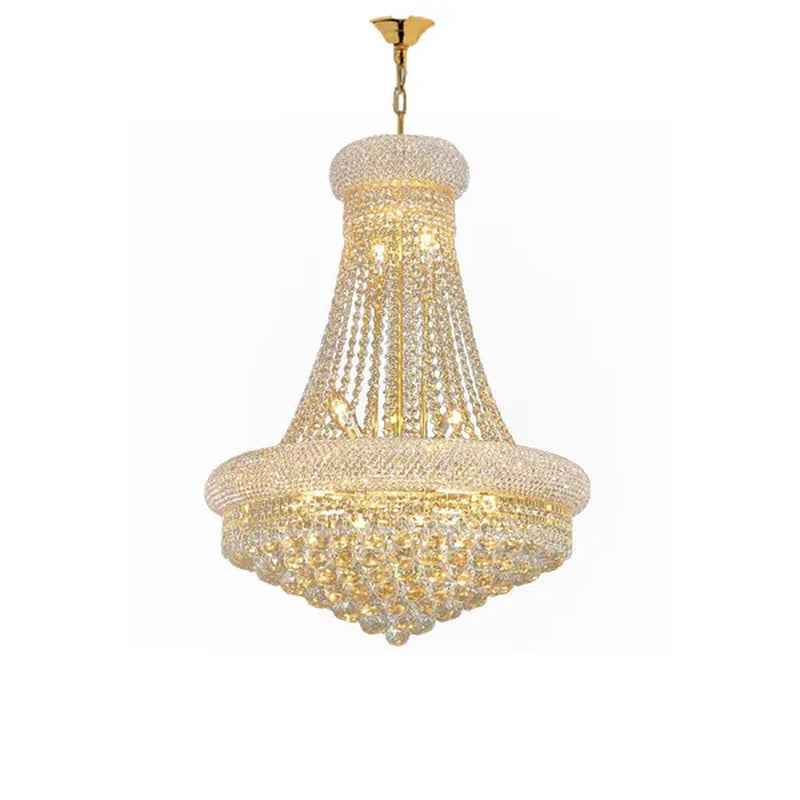 14-Lights Crystal Chandelier Modern French Empire Pendant Lamp Ceiling Hanging Lighting Fixture