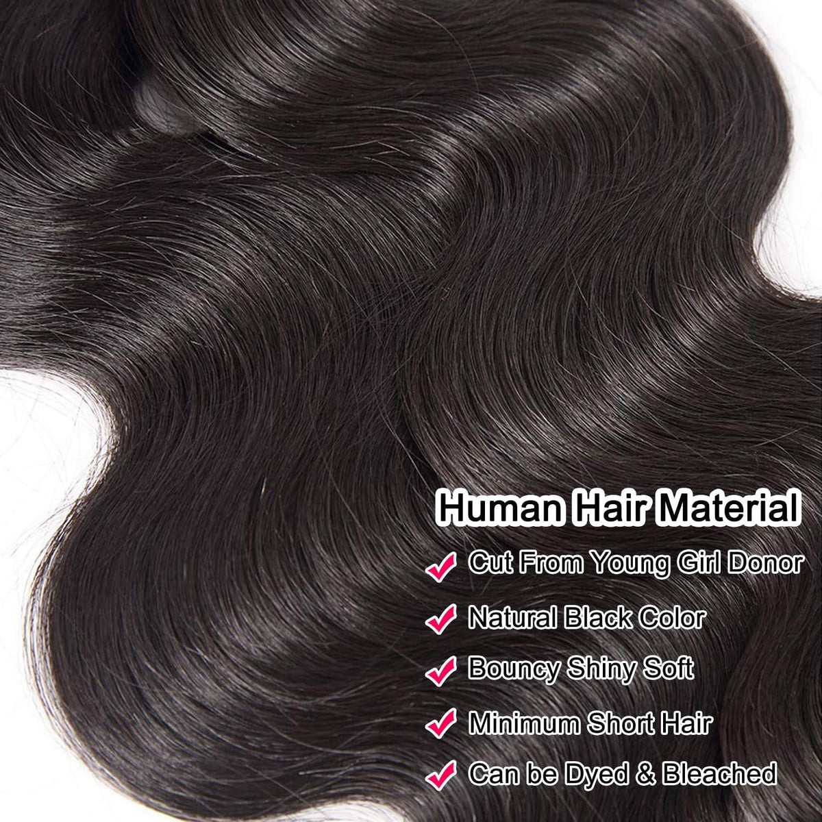 12A Human Hair Bundles Body Wave Bundles Human Hair 14 16 18 Inch 3 Bundles Human Hair 100% Unprocessed Brazilian Virgin Hair Deals Weave Bundles Human Hair Extension Natural Color