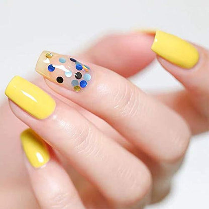 Gel Nail Polish Set - Yellow Peach 6 Colors Nail Art Gift Box Soak Off UV LED Gel Polish Starter Kit 0.27 OZ