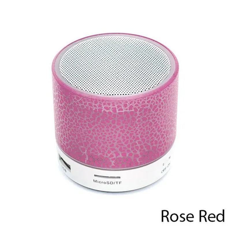 Mini Portable Bluetooth Wireless Speakers Car Audio Dazzling Crack LED Lights