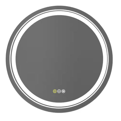 24 In. W X 24 In. H Large round Frameless Light Dimmable Backlit Dual Front LED Wall Bathroom Vanity Mirror Super Bright