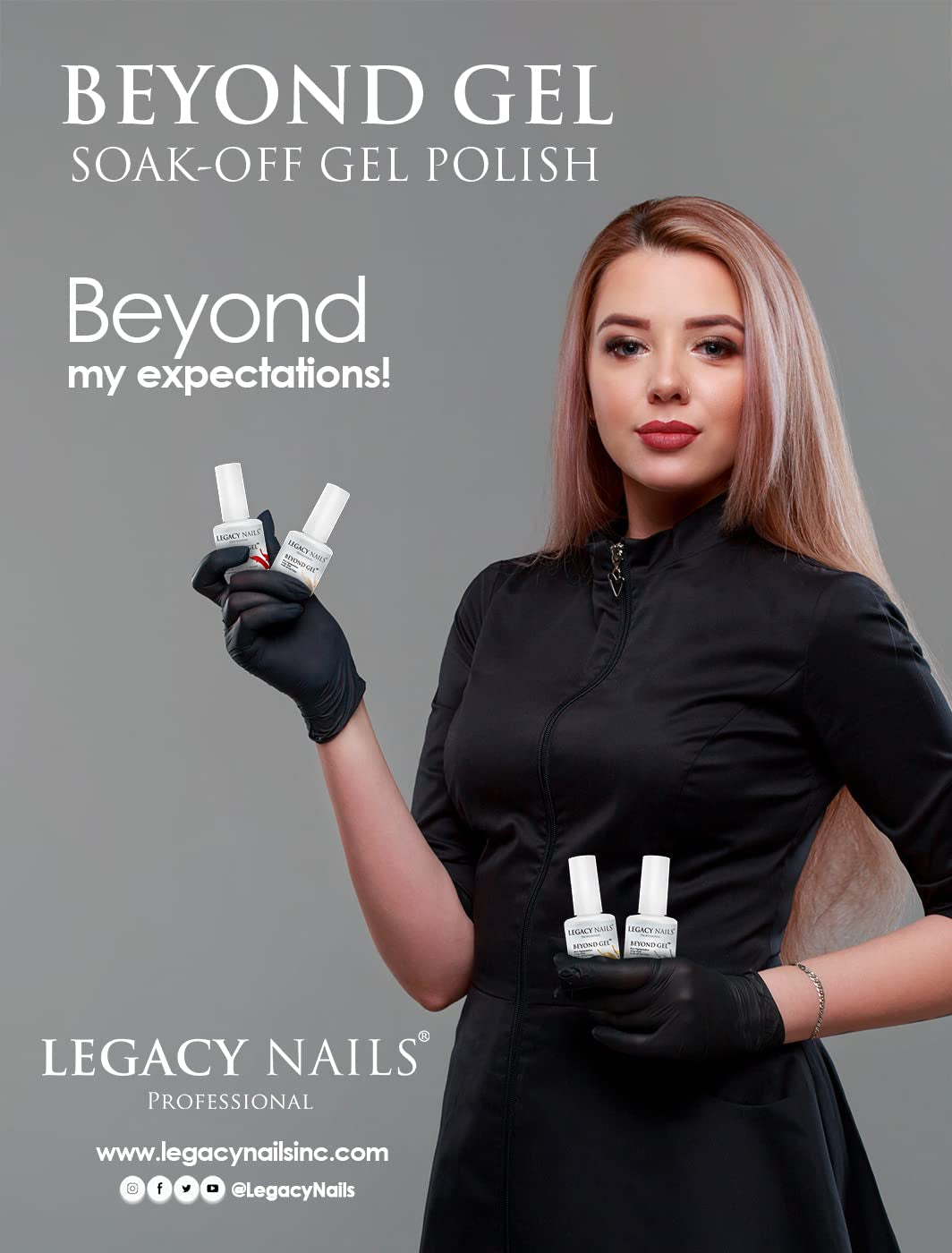 Professional Beyond Gel Soak-Off Nail Gel Polish Full Coverage Highly Pigmented Gel Nail Polish (BEYOND GEL - BEIGE 1/2 OZ)