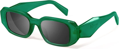 Trendy Rectangle Sunglasses for Women Men,Y2K Vintage Retro 90s Aesthetic Cool Driving Sunglasses