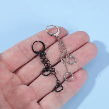 1 Pair Stainless Steel Huggie Hinged Hoop Earrings Hoop Dangle Earrings for Women Men Silver Black