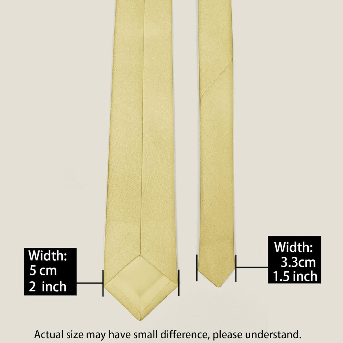 Men'S Skinny Ties 2 Inch (5CM) Solid Pure Color Plain Slim Necktie for Men