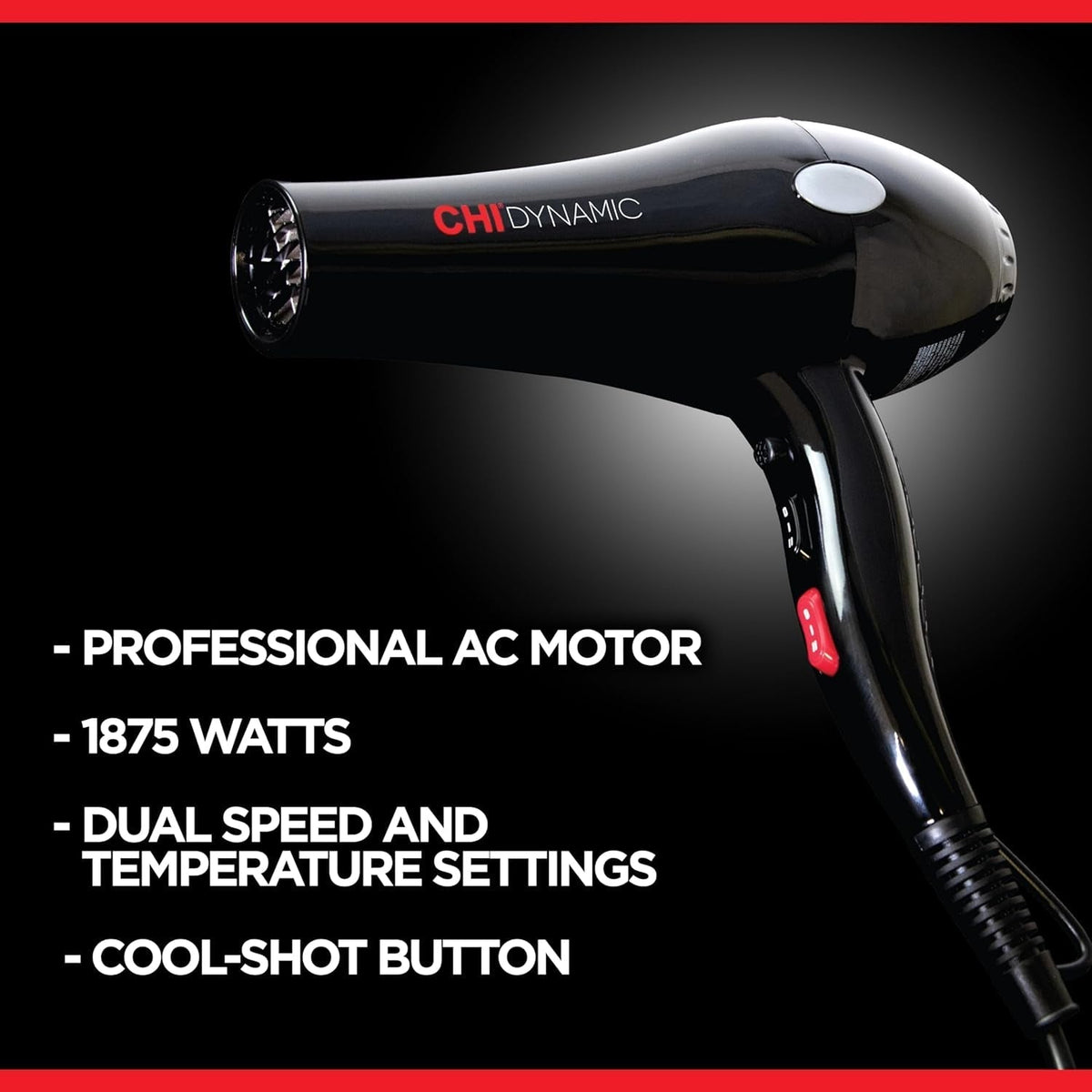 Dynamic Hair Dryer, Blow Dryer for Smooth & Voluminous Hair, Comb-Attachment & Air Concentrating Nozzle for Faster Styling, Low Noise
