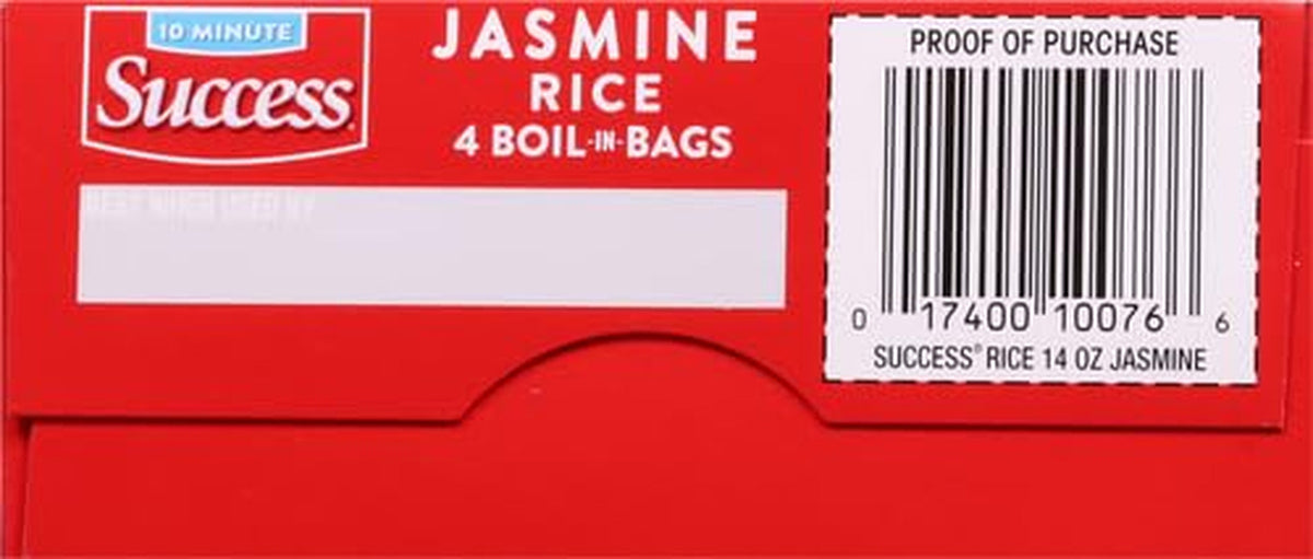Boil-In-Bag Rice, Thai Jasmine Rice, Quick Rice Meals, 14-Ounce Box