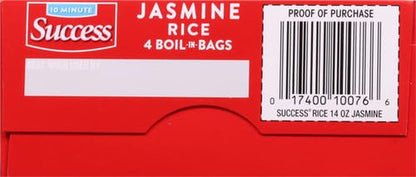 Boil-In-Bag Rice, Thai Jasmine Rice, Quick Rice Meals, 14-Ounce Box