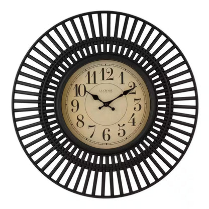 20 In. Covington Black Quartz Analog Wall Clock