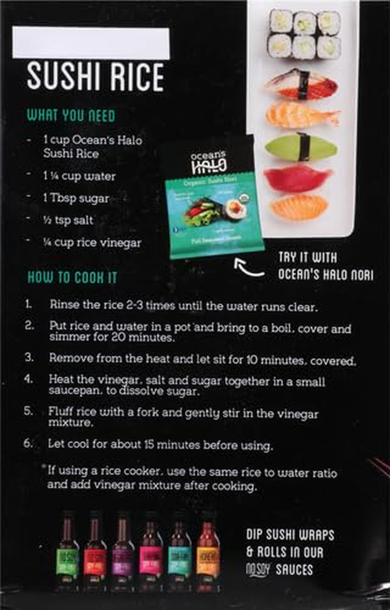 OCEANS HALO Organic Short Grain Sticky Rice, 32 OZ
