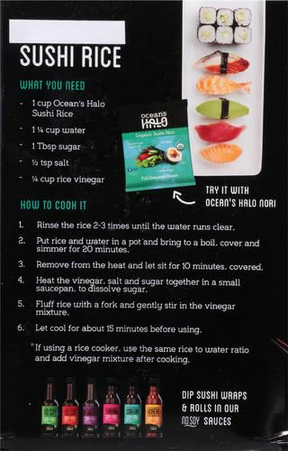OCEANS HALO Organic Short Grain Sticky Rice, 32 OZ