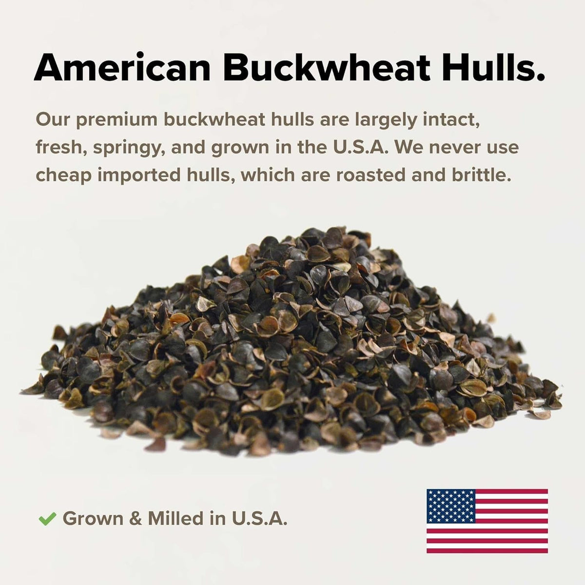 Premium Buckwheat Hulls – Pillow-Grade Buckwheat Hulls Grown & Milled in USA (5, Pounds)