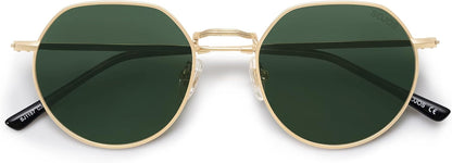 Round Polygon Polarized Sunglasses for Women Men Retro Classic Vintage Shades SJ1157