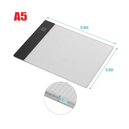 LED A3/A4/A5 Graphic Tablet Light Pad Digital Tablet Copyboard with 3-level Adjustable Brightness for Tracing Drawing Copying Viewing DIY Art Craft Diamond Painting Supplies