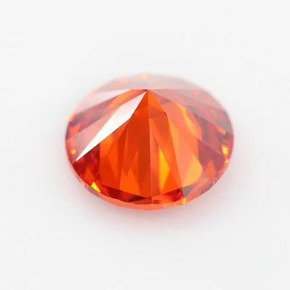 Orange Cubic Zirconia round Shape Brilliant Cut Loose CZ Stone Synthetic Gems for Jewelry