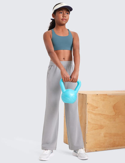 Girls Butterluxe Training Bra - Strappy Scoop Neck for Teens Kids Yoga Sports Comfort Dance Crop Top