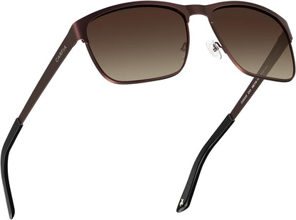Metal Mens Sunglasses Polarized UV400 Protection for Driving Fishing Hiking Golf Everyday Use CA5225