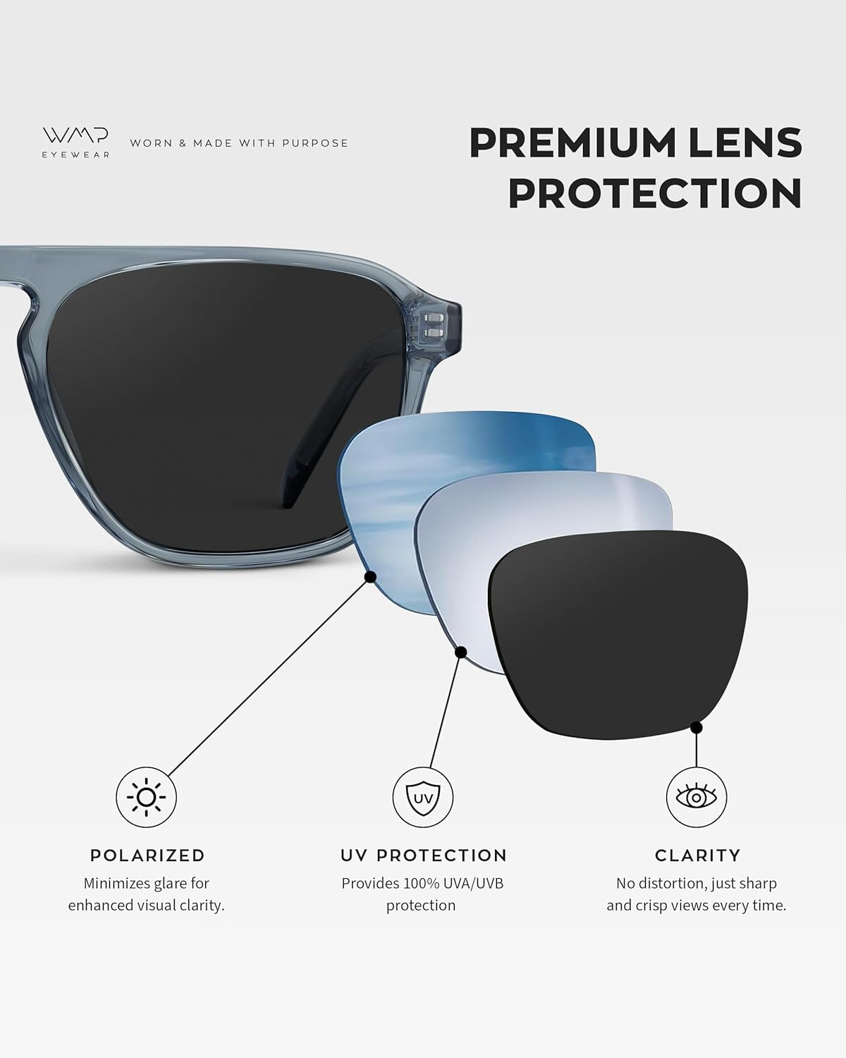 Polarized Modern Aviator One-Bridge Square Mens Sunglasses