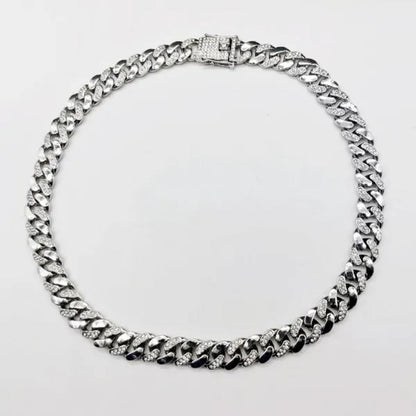 High Quality 12mm Hip Hop Hipster Cuban Chain Diamond Bracelet Men's Jewelry