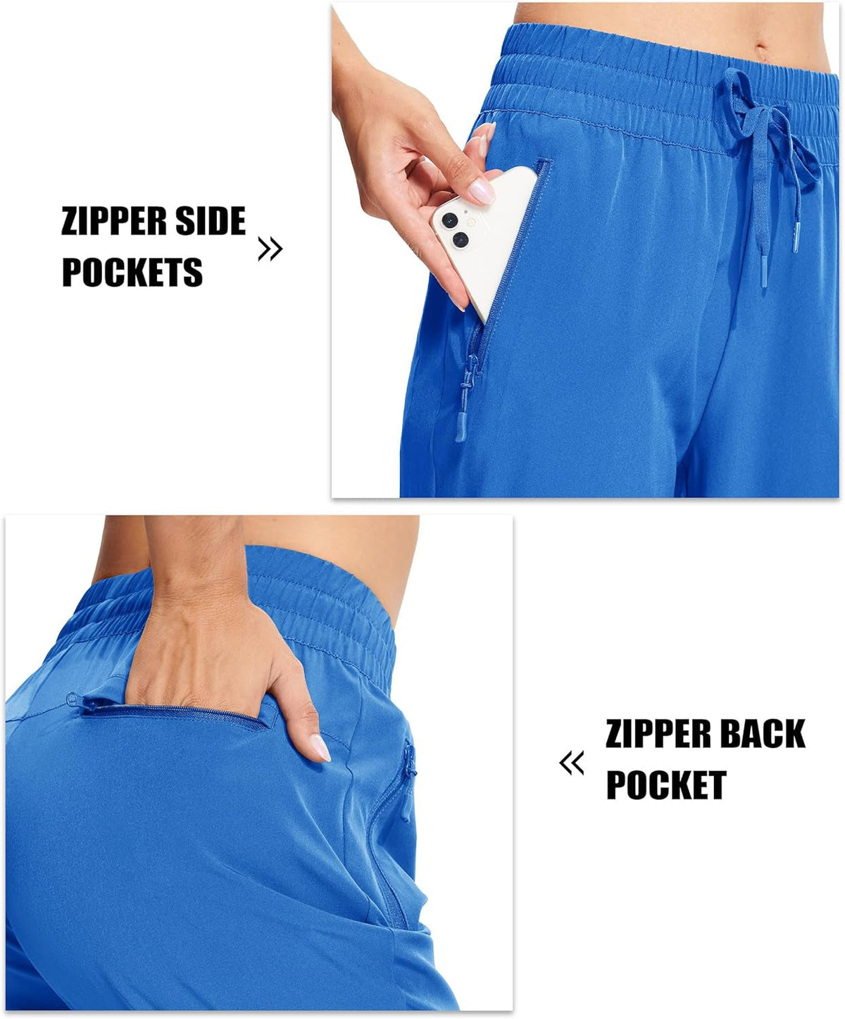 Women'S Hiking Pants Lightweight Quick Dry Water Resistant Athletic Running Joggers with Pockets Outdoor Travel