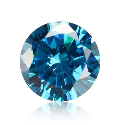 Unheated 6.22CT 10mm Sea Blue Sapphire Round Loose Gemstone Ring Earring Jewelry Diy jewelry making