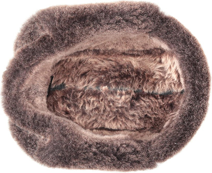 Leather Aviator Shearling Ushanka Trapper Hat Russian Sheepskin Cap Real Fur Winter Hat with Ear Flaps for Men Women