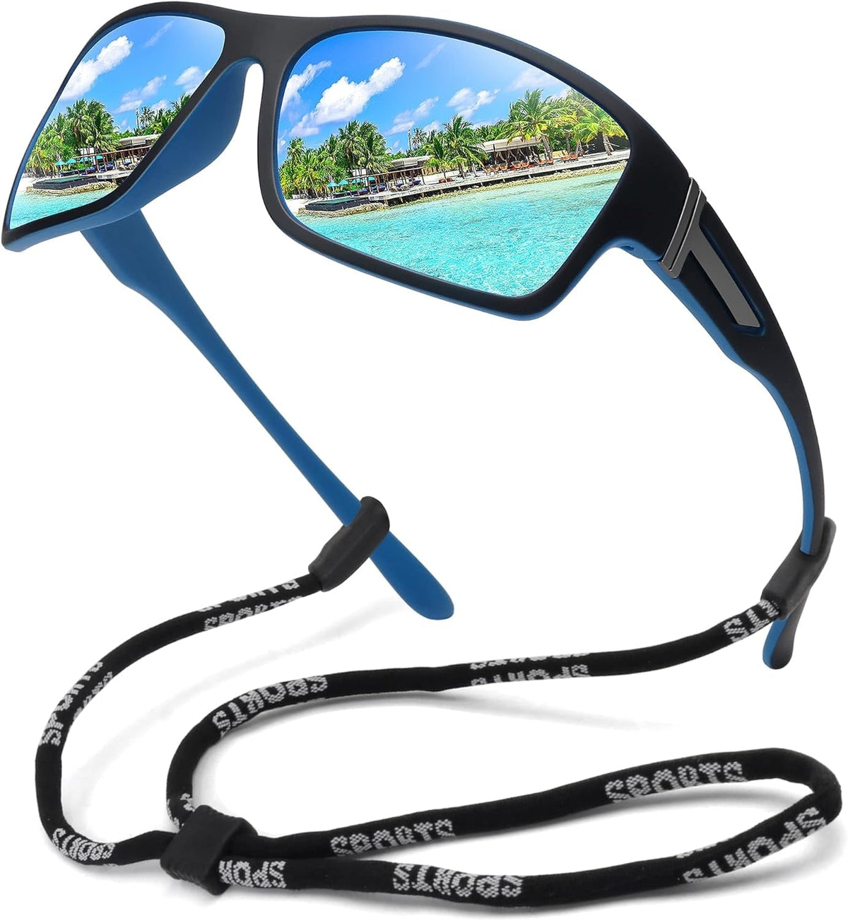 Polarized Sports Sunglasses for Men Women Unbreakable Frame Cycling Fishing Driving