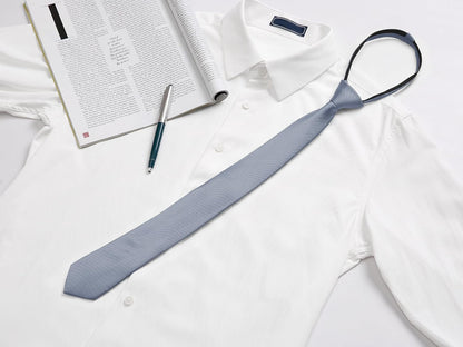 Men'S Skinny Pretied Solid Color Zipper Ties Neck Adjustable Strap Wedding Groom Tie