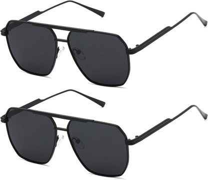 Polarized Sunglasses Womens Men Retro Oversized Square Vintage Shades Classic Large Metal Sun Glasses K1221