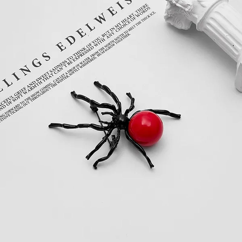 Fun creative metal spider brooch coat clothing pin insect brooches gift