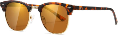 Polarized Sunglasses For Women And Men Semi Rimless Frame Retro Sun Glasses AE0369