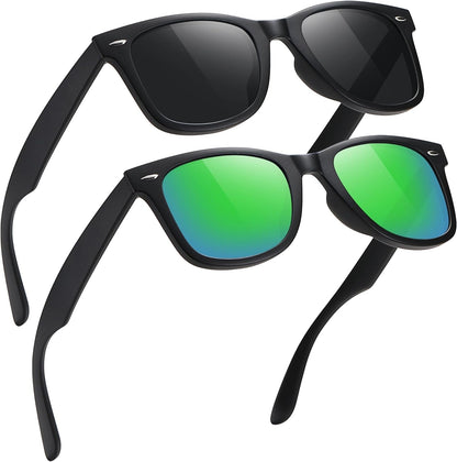 Polarized Sunglasses for Men Women Classic Retro Sun Glasses for Driving Fishing UV Protection