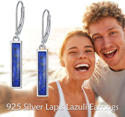 Abalone Shell Bar Earrings for Women Sterling Silver Leverback Earrings Abalone Jewelry Gift