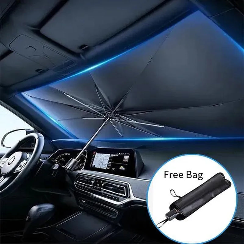 Car Sun Shade Protector Parasol Auto Front Window Sunshade Covers Car Sun Protector Interior Windshield Protection Accessories (Free Umbrella Bag)
