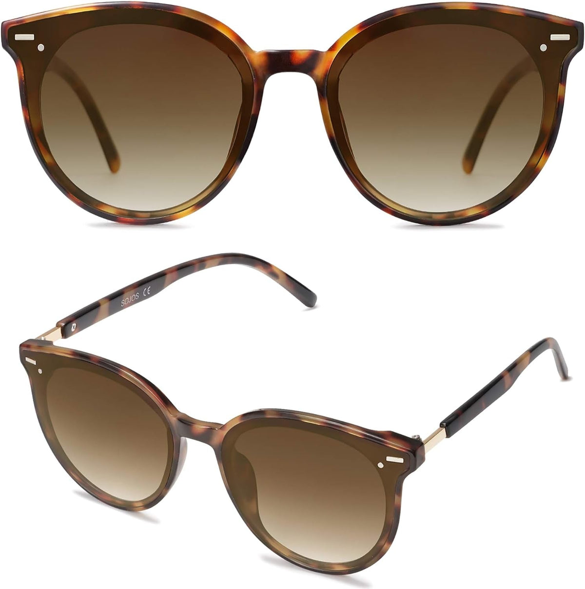 Sunglasses Womens Trendy 2024 Classic Round Retro Vintage Shades Large Frame Sunnies SJ2067