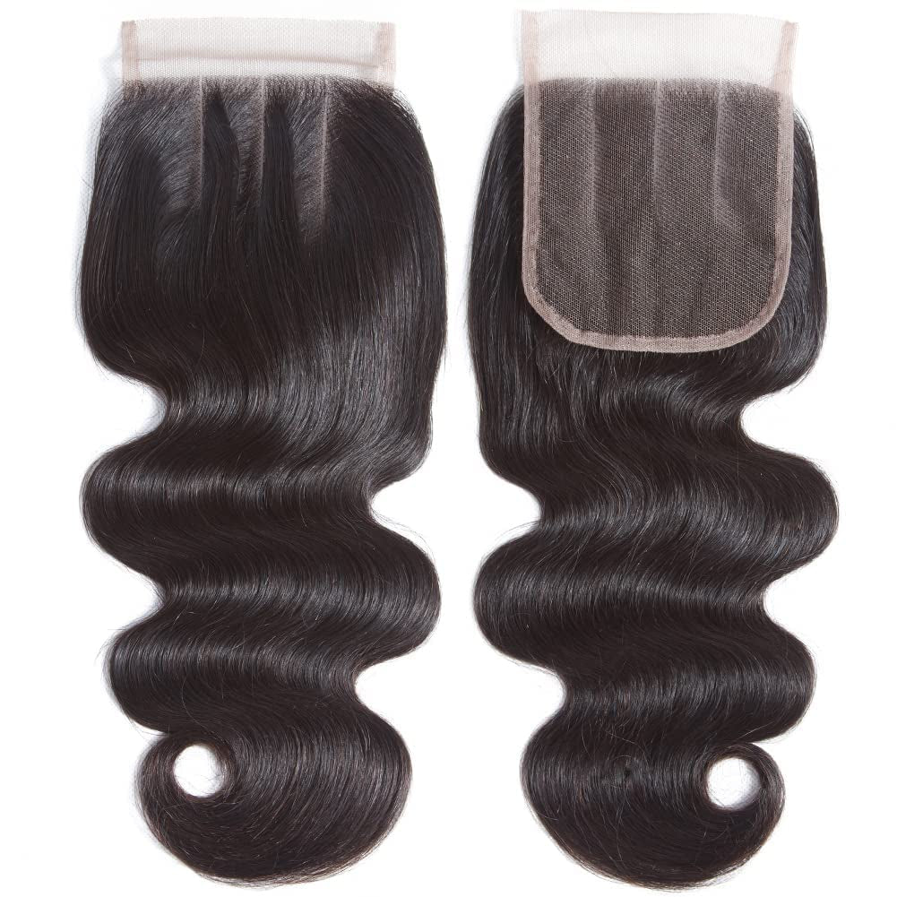 Body Wave Human Hair Bundles (24/26/28+20Inch, Bundles +Three Part Closure)…