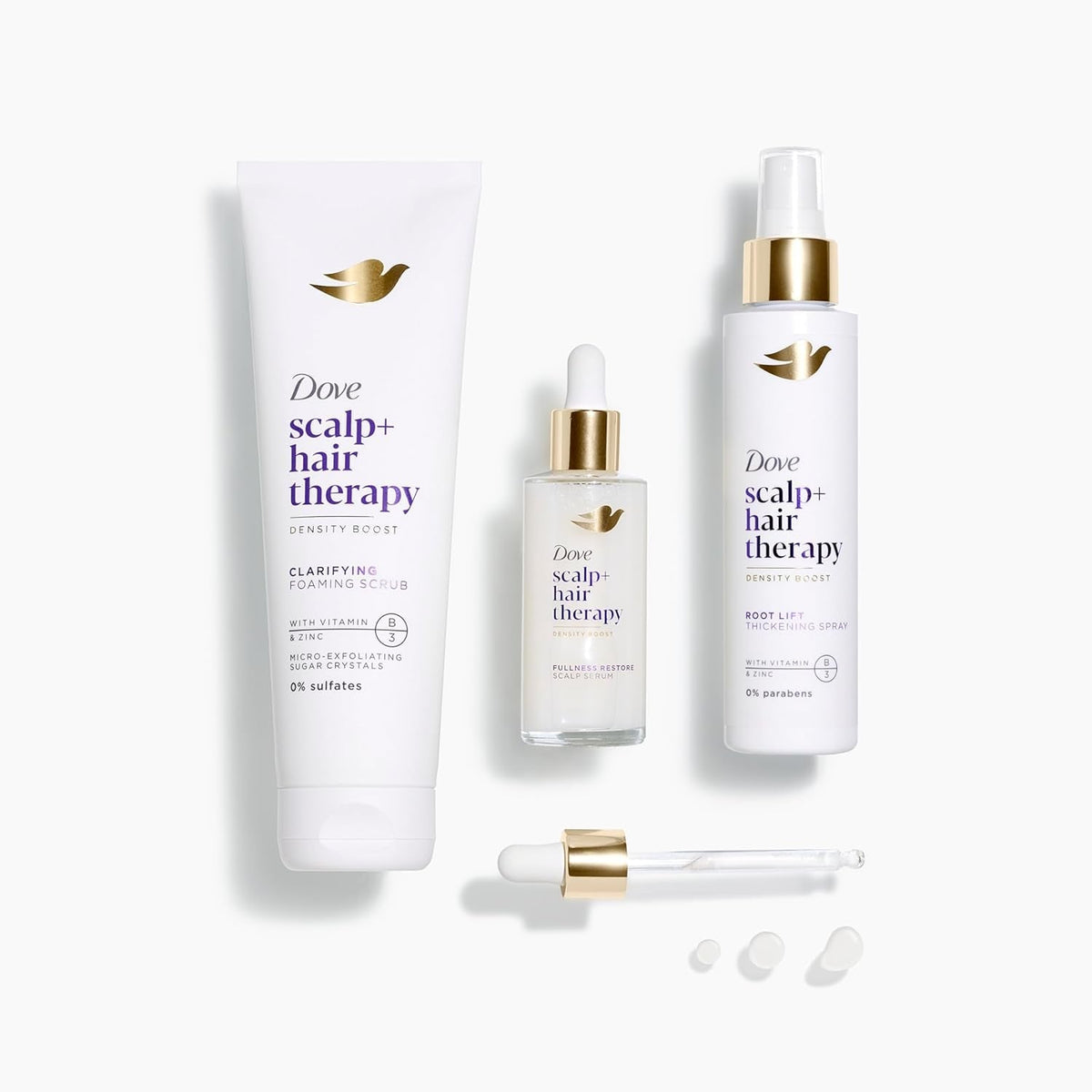 Density Boost Root Lift Thickening Spray for Fuller Hair and Scalp Therapy, with Vitamin B3, Zinc and 0% Sulfates, 5 Oz