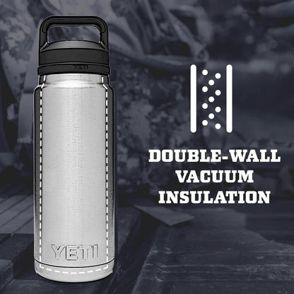 Rambler 26 Oz Bottle, Vacuum Insulated, Leakproof, Stainless Steel with Chug Cap