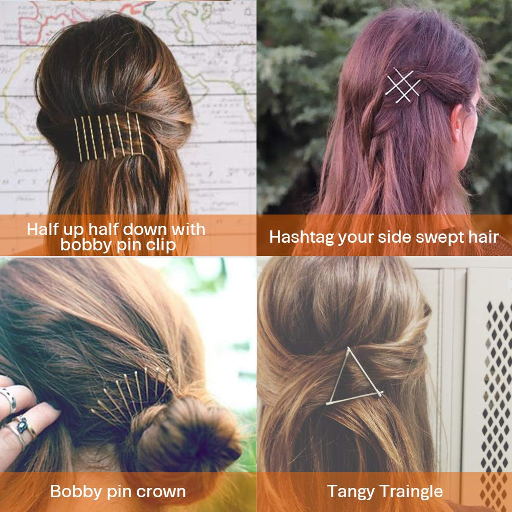 Blonde Hair Bobby Pins, 120PCS 2Inches Gold Hair Pins for Women with Box