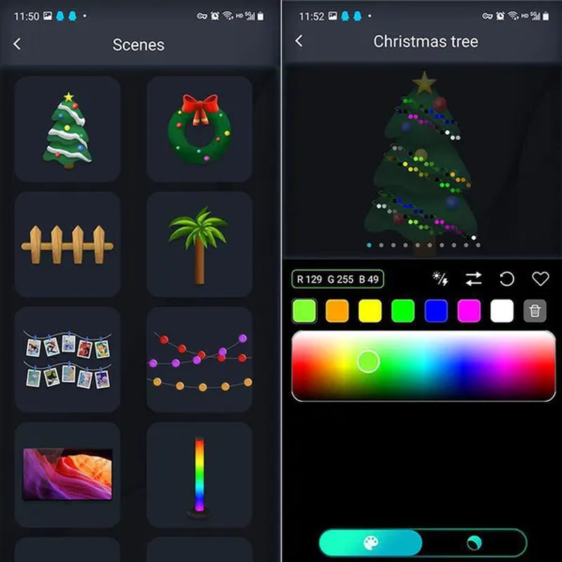 Led Strip Light APP Control RGB Infrared Bluetooth ontroller Christmas Tree Light Christmas Decor For Home Holiday Decorative New Year Lamp Christmas decorations