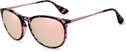 Retro sunglasses womens 2024 trendy round classic glasses