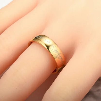 Fashion Jewelry Lord of The Rings Stainless Steel Men Women LOTR The One Band Ring