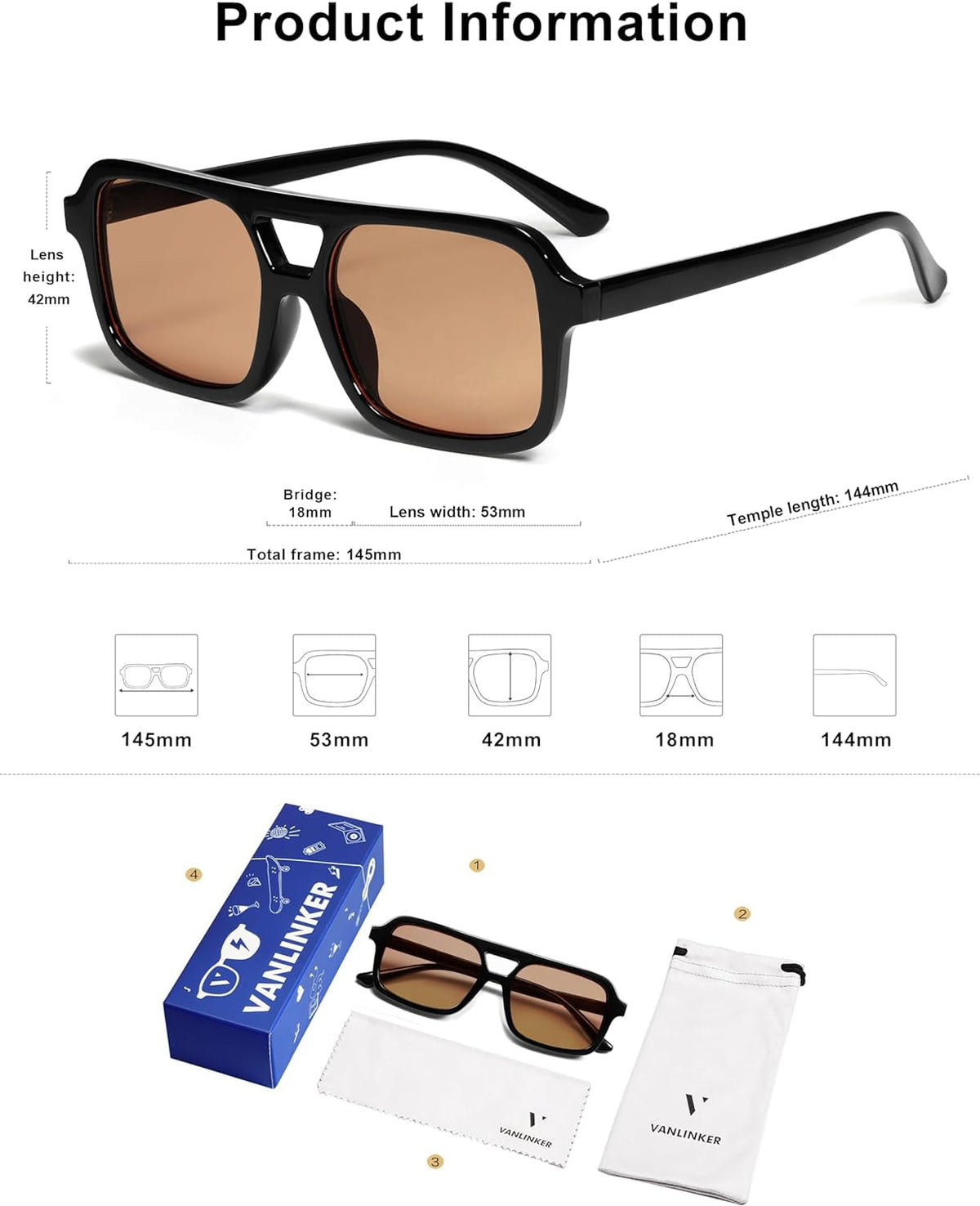 Retro 70s Square Aviator Sunglasses for Women Men Vintage Trendy Rectangle Sun Glasses VL9816