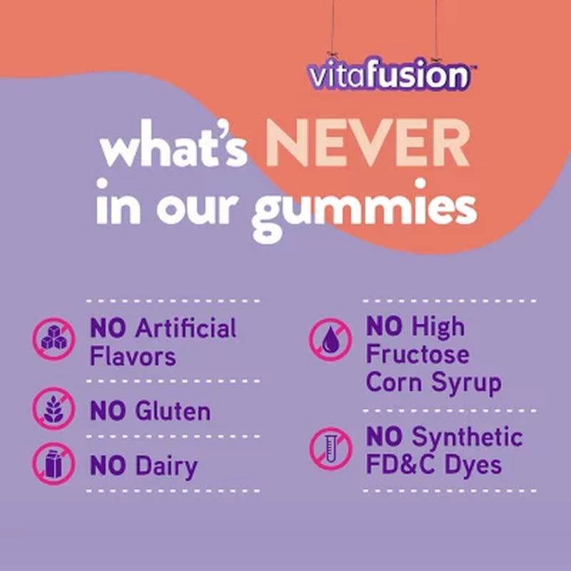 Vitafusion Fiber Well Sugar Free Gummy Vitamin Supplement, 220 Ct.