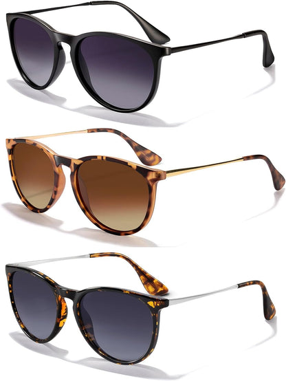 Sunglasses Womens Men Polarized UV Protection Trendy Vintage Retro Round Mirrored Lens Sunglasses For Women