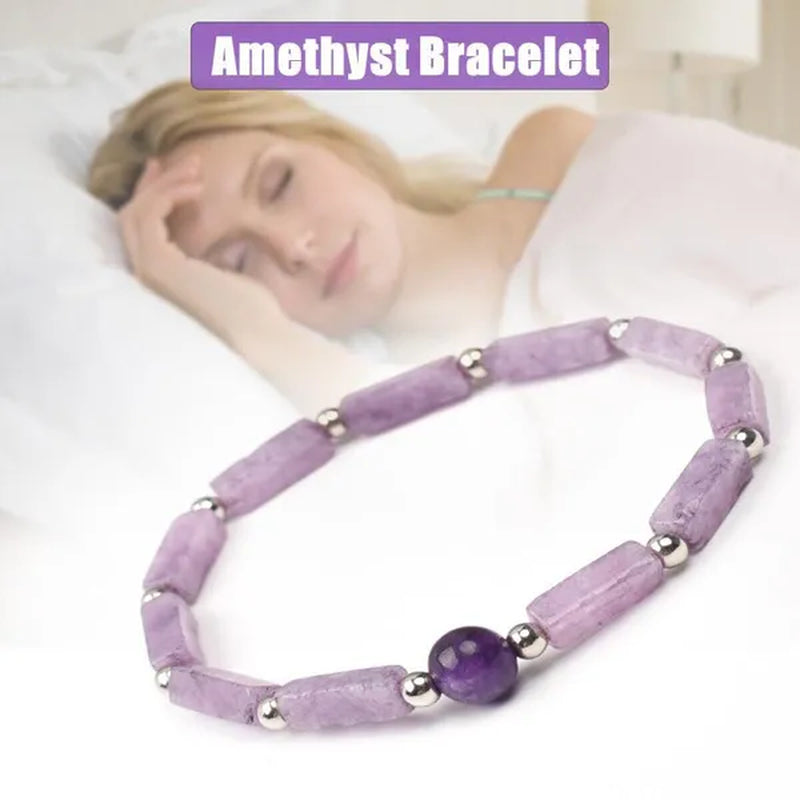 1Pcs Amethyst Bracelet for Women Girls Stone Energy Bracelet Healing Yoga Bracelet Fashion Jewelry Gift