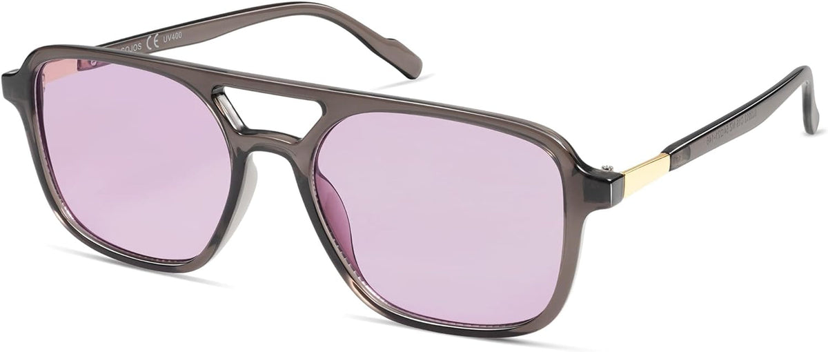 Retro Aviator Sunglasses for Women Men,Trendy Rectangle Womens Mens Shades Sun Glasses SJ2202