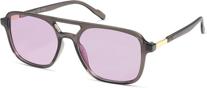 Retro Aviator Sunglasses for Women Men,Trendy Rectangle Womens Mens Shades Sun Glasses SJ2202