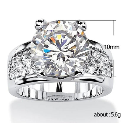 Trendy 4 Prong Setting 2 Ct Diamond Rings for Women Engagement Wedding Rings Proposal Gift