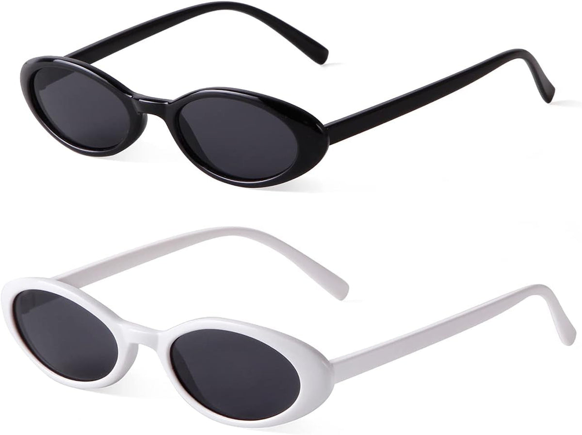 Trendy Oval Sunglasses Women 90’S Vintage Sun Glasses Fashion Tinted Glasses UV400 Protection